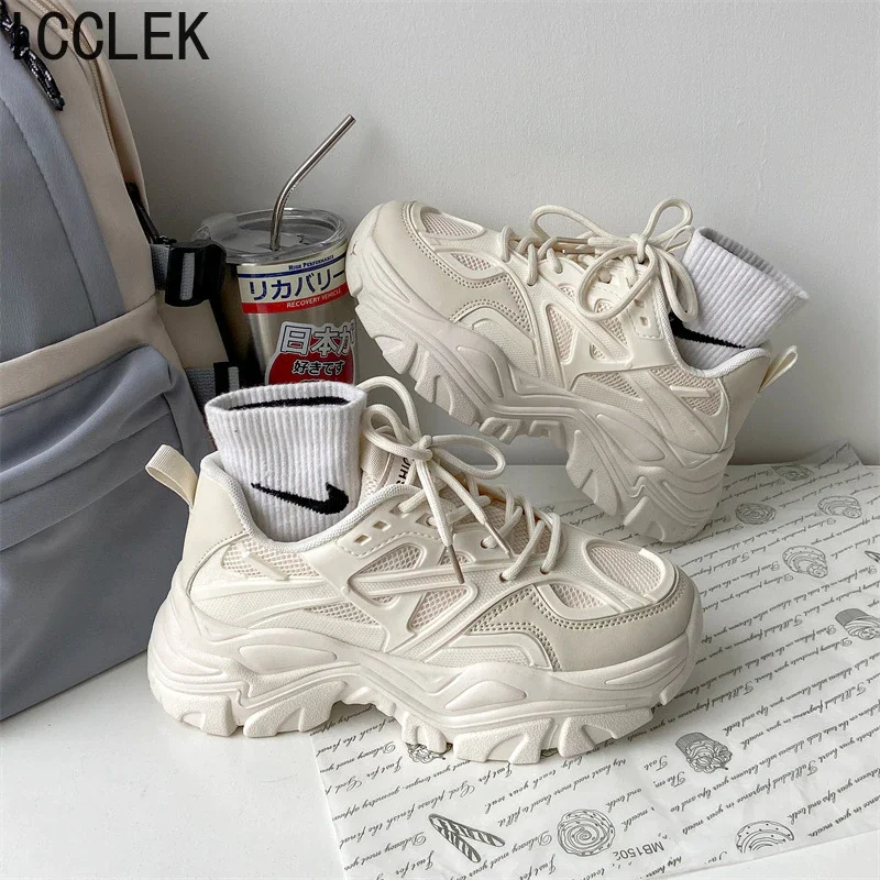 Yyvonne Women Luxury Sneakers Designer Thick Sole Women's Shoes Fashion Platform Ladies Breathable Light Shoe zapatillas mujer