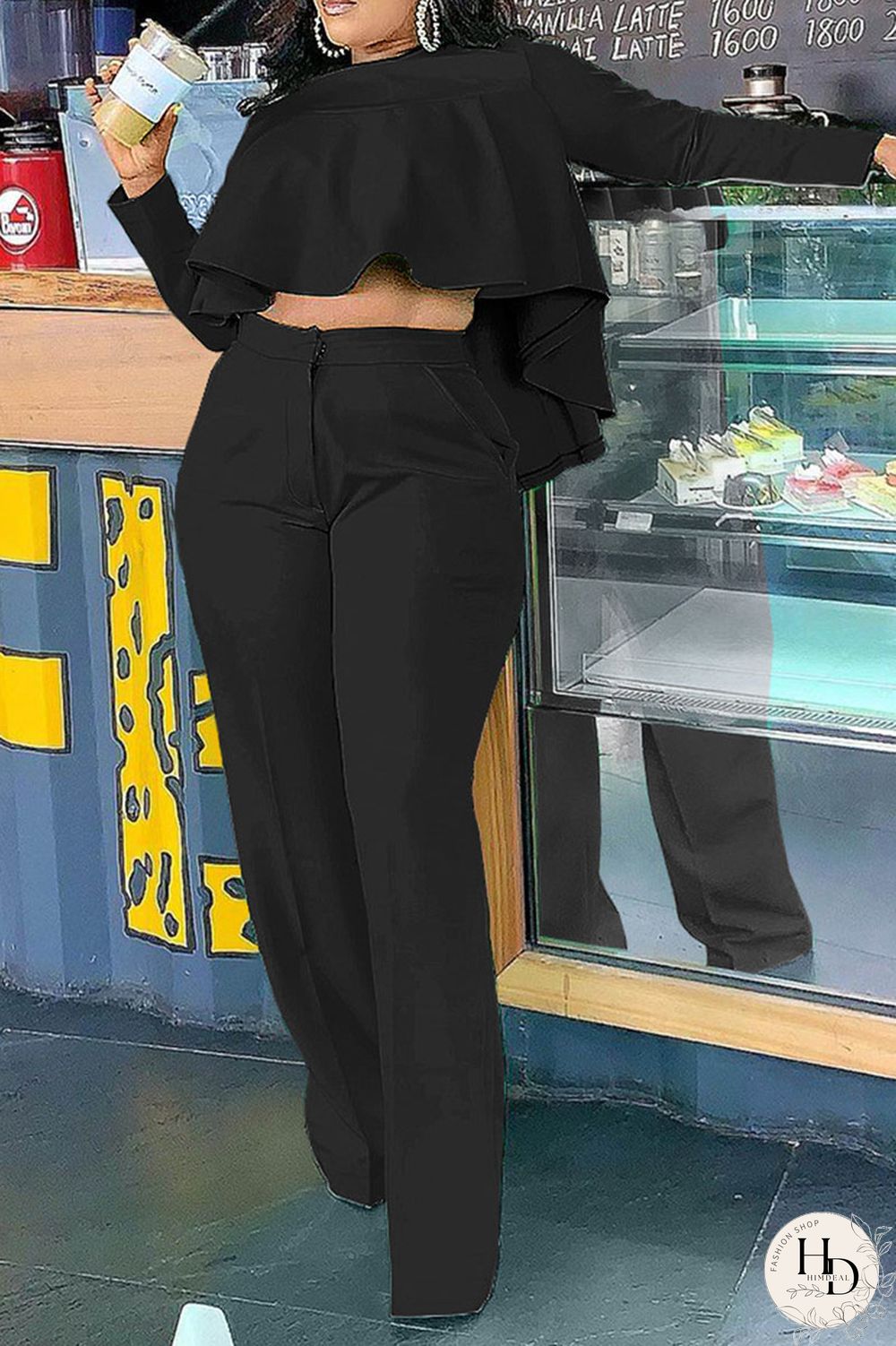 Red Fashion Casual Solid Patchwork O Neck Long Sleeve Two Pieces