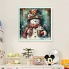 Snowman With Dessert-11CT Stamped Cross Stitch 45*45cm/17.72*17.72in