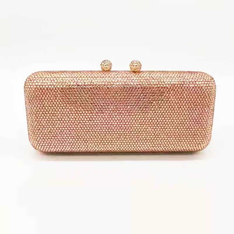 Wine Cheaper Crystal Rhinestones Women Evening Clutch Bag Bridal Wedding Clutches Party Dinner Prom Chain Shoulder Handbag Purse