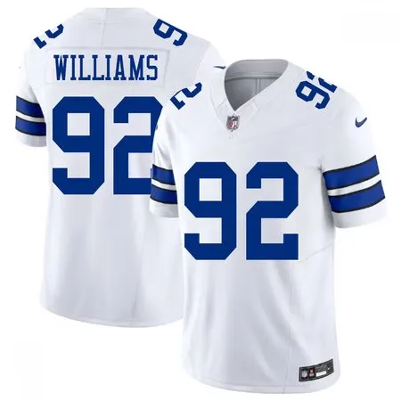 Youth Dallas Cowboys #92 Quinnen Williams Esch White Color Rush Vapor Limited Stitched Jersey