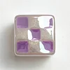 100PCS Lovely Flashing Painting Square Plaid Dice DIY Beads