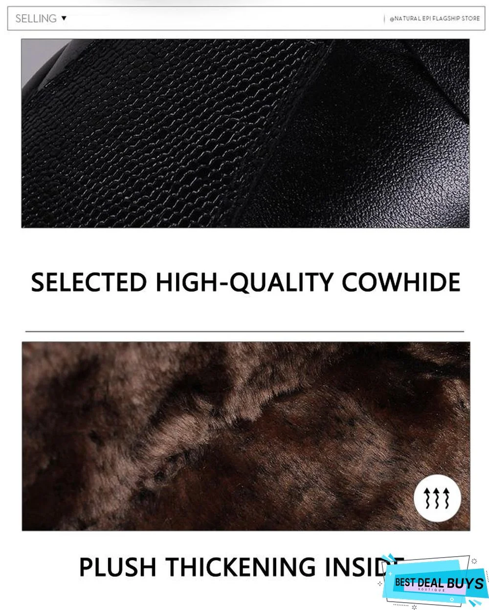 Men Boots Warm Plush Mens Winter Shoes Fashion Men Snow Boots Zipper Male Ankle Boots Black Cotton Inside Men Shoes