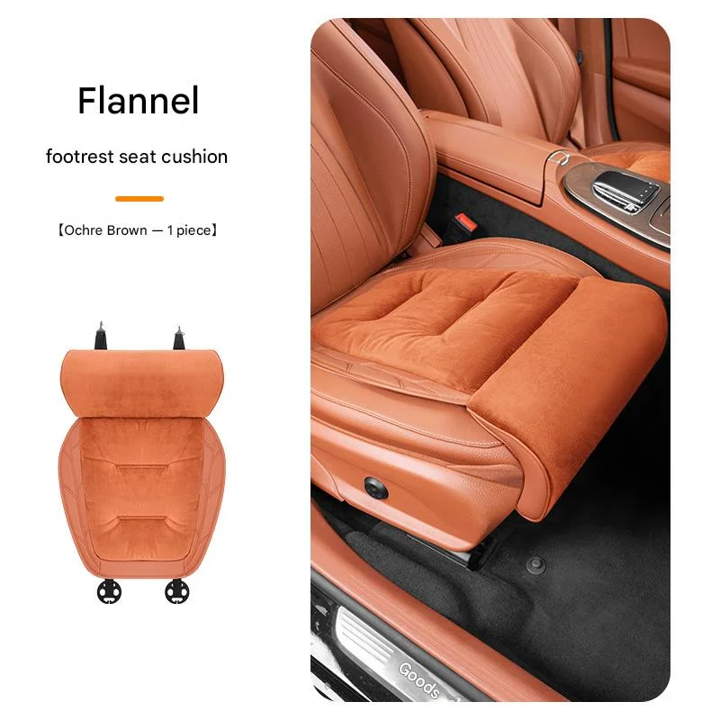 Car flannel extended leg rest seat cushion premium feel warm car seat mat