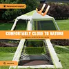 [US Local Warehouse] 4.0 Automatic Inflatable Camping Tent 300D Oxford Fabric Blow up Instant Setup Inflatable Tent UV Protection Waterproof Inflatable Cabin for Backyard & Picnic Use
