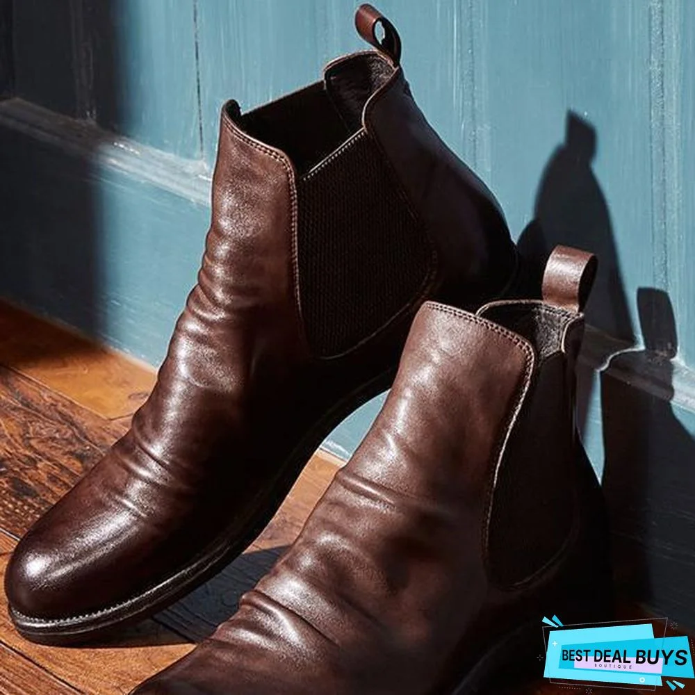 Men's Handmade Genuine Leather Chelsea Boots