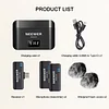 KM14 Wireless Lavalier Microphone Kit For Lightning And Type-C Mobile Phones Lntelligent Noise Cancelling Mini Lavalier Microphone