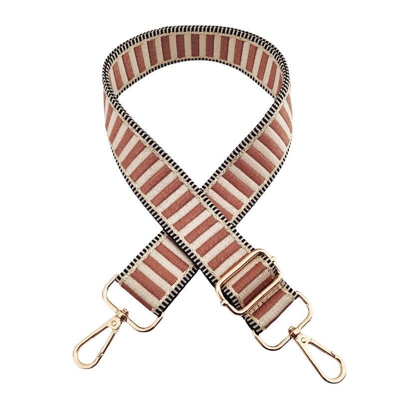 Polyester Cotton Color Block Bag Strap