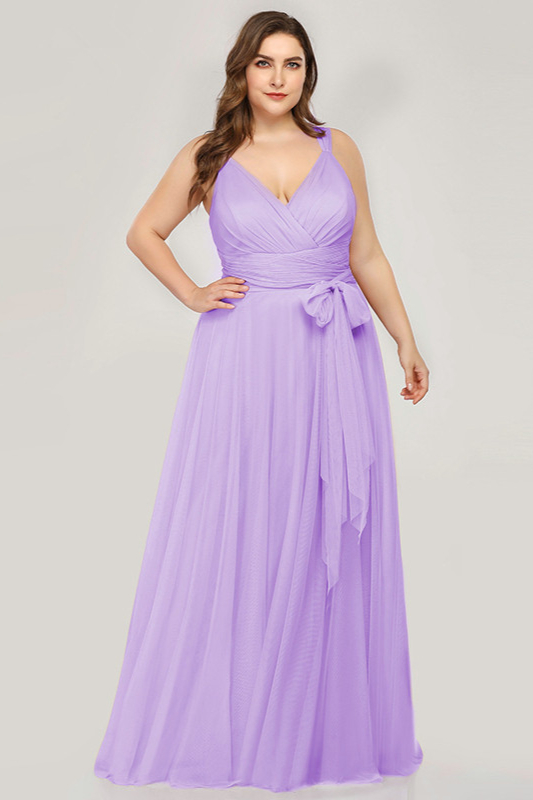 Bellasprom Sleeveless Plus Size Prom Dress Long Evening Gowns Online VNeck