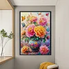 Peony Vase-11CT Stamped Cross Stitch 50*70cm/19.69*27.56in(Big Size) tapestrymarket