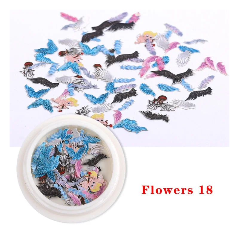 Spring Summer Flower Nail Decoration Wood Pulp Paper Mini Daisy Simulation Flower Butterfly Fashion DIY Nail Art Design Charm