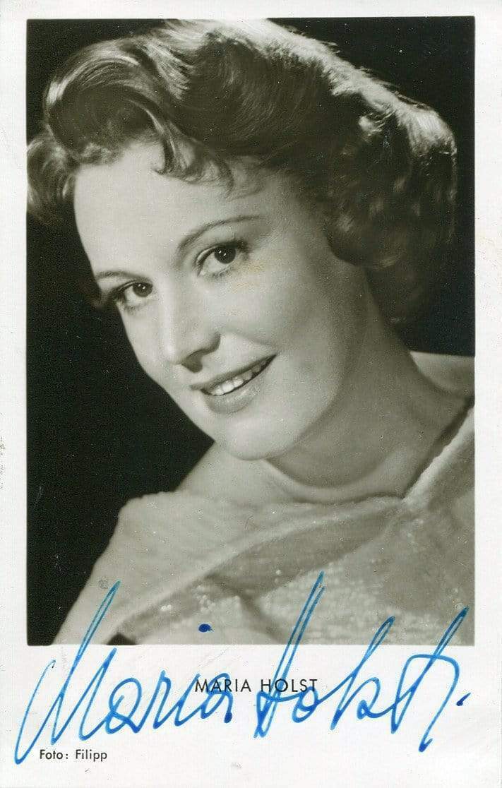 Maria Holst (+) autograph, Austrian film actress, signed vintage Photo Poster painting