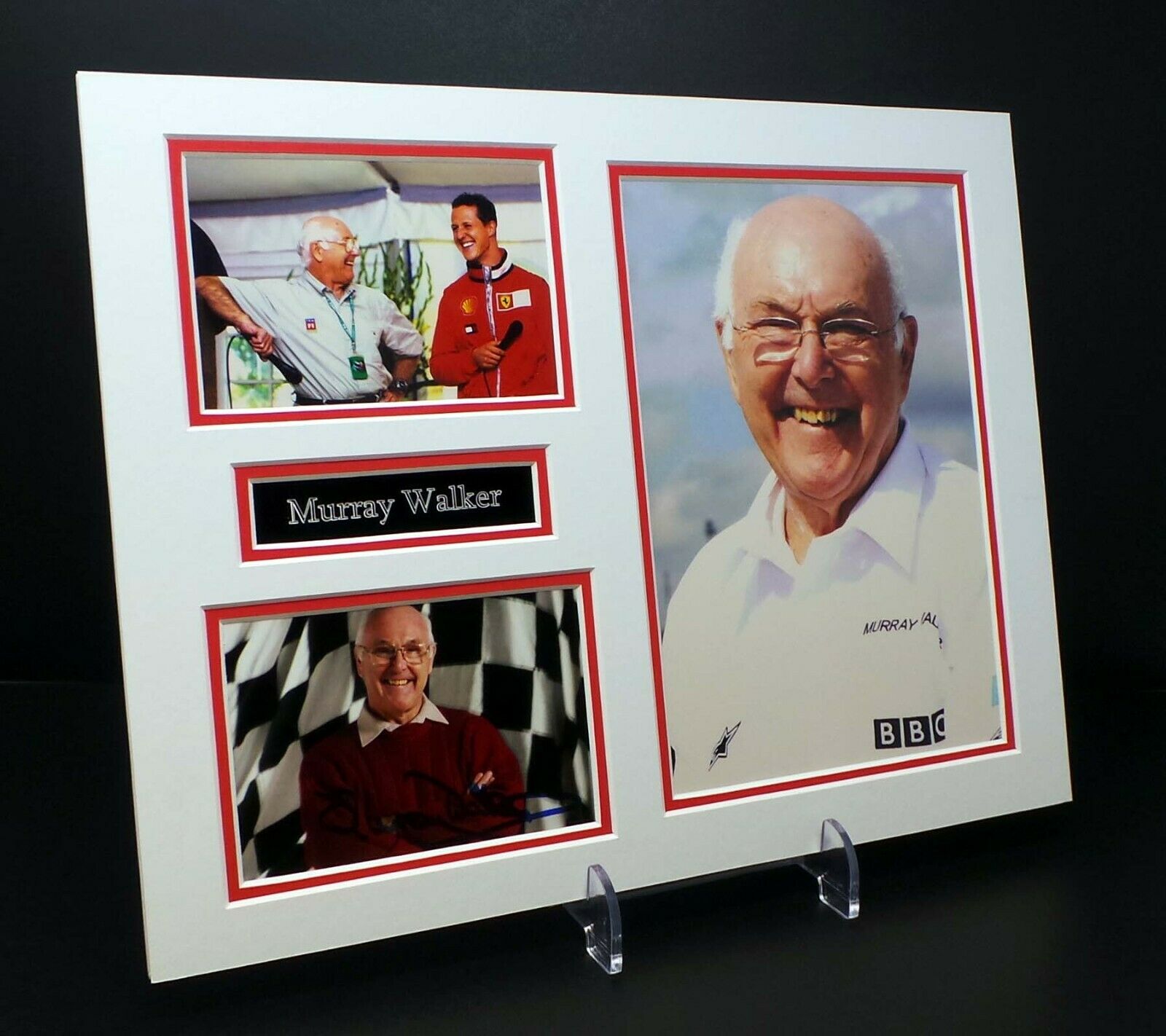 Murray WALKER Signed Mounted Photo Poster painting Display AFTAL RD COA Motor Racing Commentator