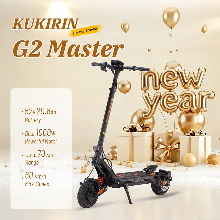 KUKIRIN G2 Master Electric Scooter | Dual 1000W Powerful Motor | 52V 20.8Ah Battery