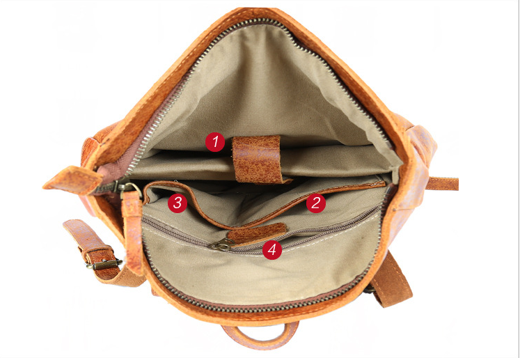 Satchel And Fable Men Women College Vintage Book Bag Fashion Anti-Theft Travel Leather Rucksack Roll Backpacks with fit 15.6 Inch Laptop Dark Brown