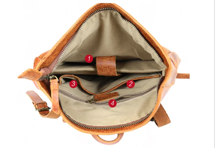 Satchel And Fable Men Women College Vintage Book Bag Fashion Anti-Theft Travel Leather Rucksack Roll Backpacks with fit 15.6 Inch Laptop Dark Brown