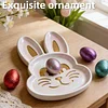 Easter Bunny Tray Silicone Mould DIY Easter Tray Resin Casting Moulds Reusable Easters Egg Storage Dish Moulds Handmade Ornament Mould for Coaster Gypsum Craft Gifts Making (Easter A)