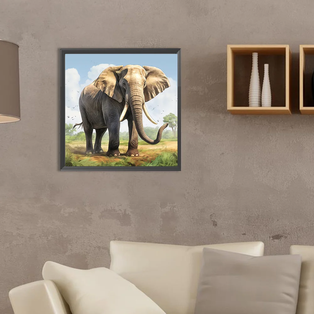 Diamond Painting - Full Round Drill - Elephant(Canvas|35*35cm)