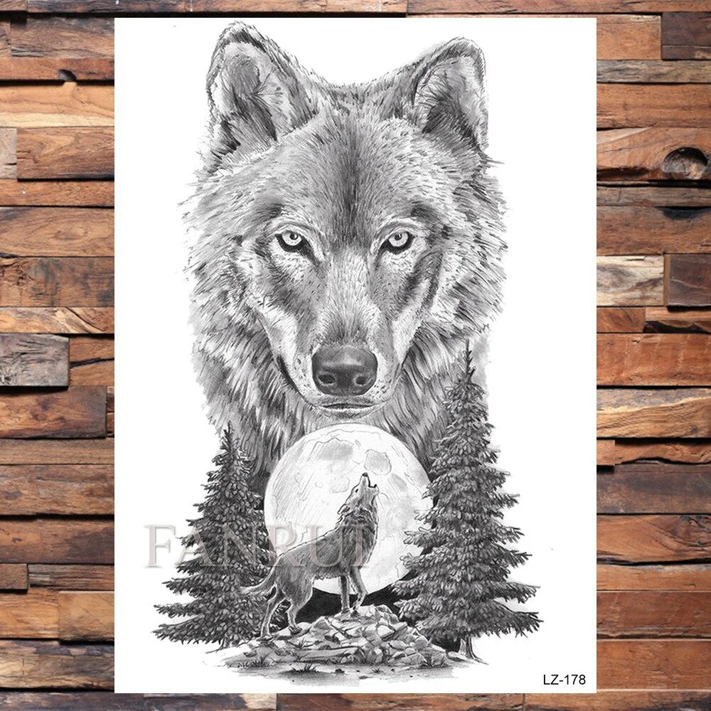 Mighty Lion King Of Beasts Tattoos Temporary Men Women Body Art Fake Tatoo Realistic Tribal Tiger Tattoo Sticker Arm Leg Makeup