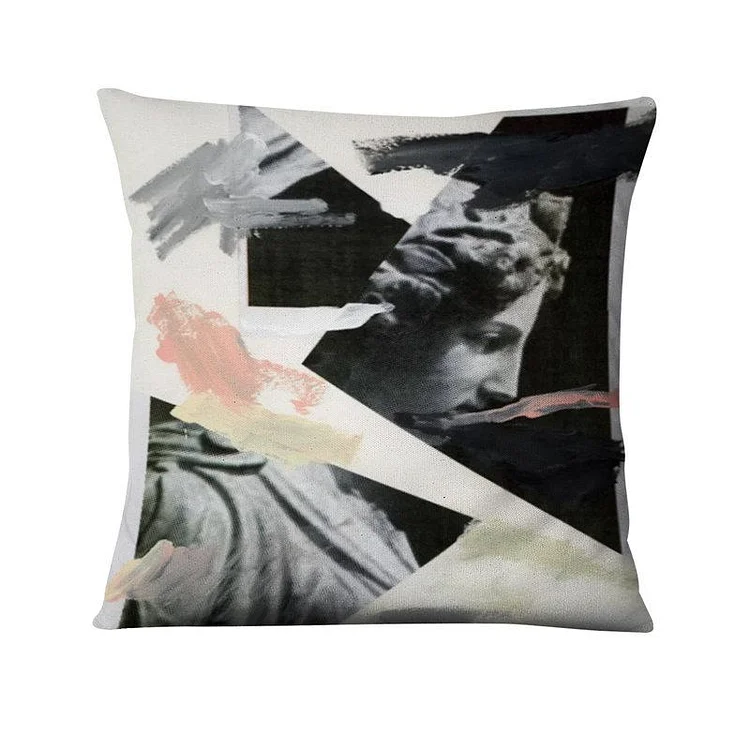 Linen Pillow Case  - Classical Figure Sculpture 45*45cm