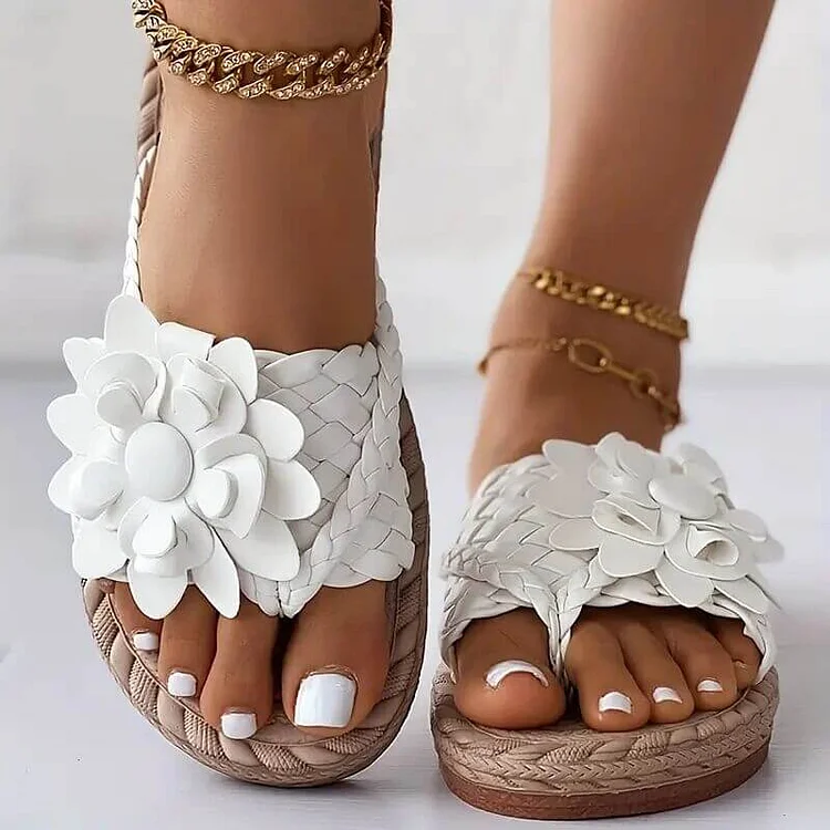 Women's Floral Flat Sandals