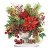 DIY Acrylic Special Shape Diamond Painting Poinsettia Flower Desktop Decor Kit
