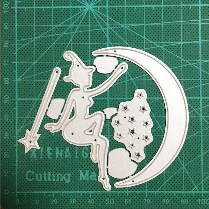 Metal Cutting Dies Halloween Magic Witch 2021 New Craft Dies Stencils Dies For DIY Scrapbooking Paper photo Cards Embossing Dies