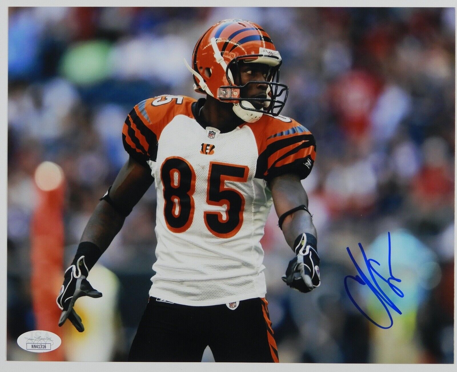 Chad Johnson Signed Autograph JSA COA Photo Poster painting Cincinatti Bengals