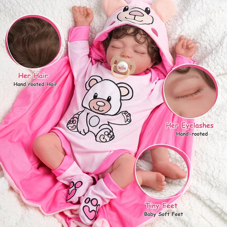 [90Days Lowest Price]Babeside Sleeping Reborn Baby Amy 20'' Little Infant Girl Building Lovely Memories