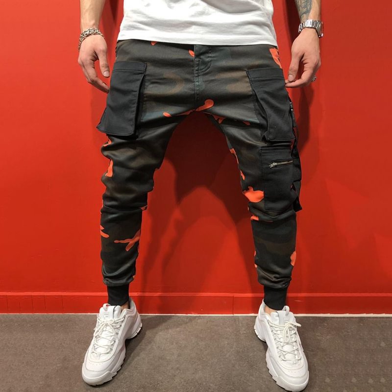 Men's Comfortable Multi-Pocket Camouflage Casual Pants -  