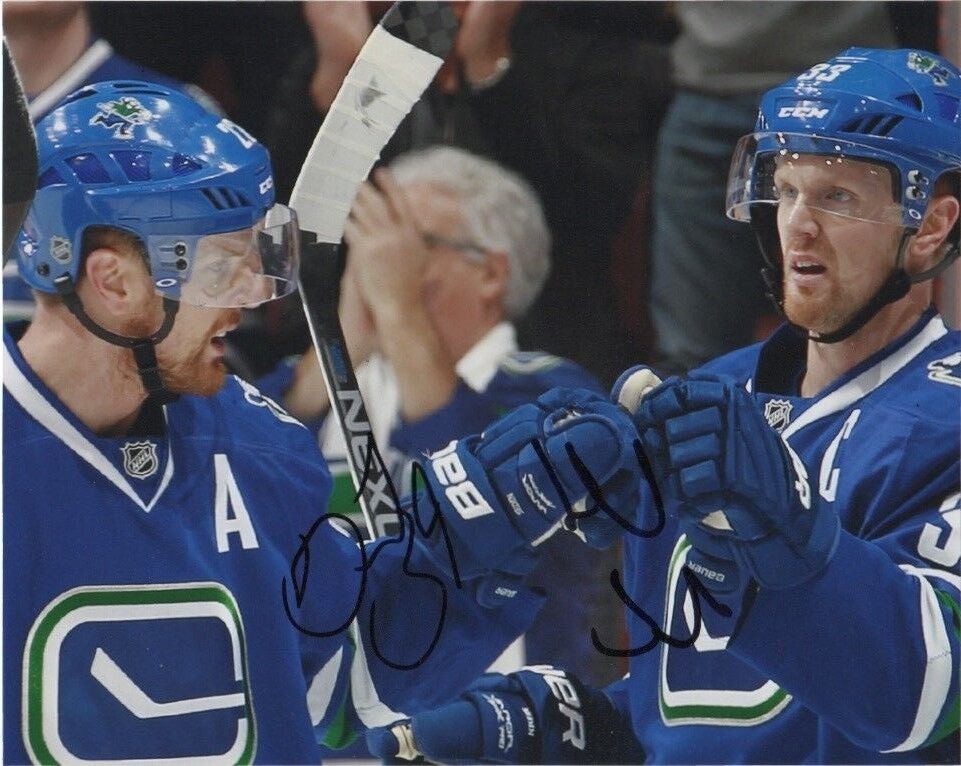 Vancouver Canucks Daniel & Henrik Sedin Dual Signed Autographed 8x10 Photo Poster painting COA #