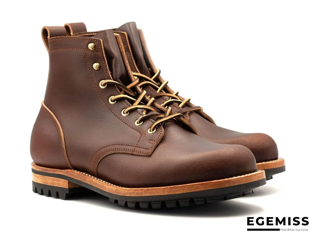 Cow Split Leather Men Boots Comfortable Boots Men Footwear Rubber Ankle Boots Men's Shoes | EGEMISS