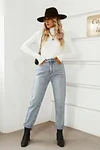Wilshire Acid Wash High Waisted Jeans