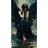 (Big Size)Fallen Angel - 11CT Stamped Cross Stitch - 40*70cm - Halloween