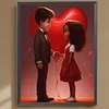 Peinture diamant diamant couple foret carré de la Saint-Valentin-35*45cm