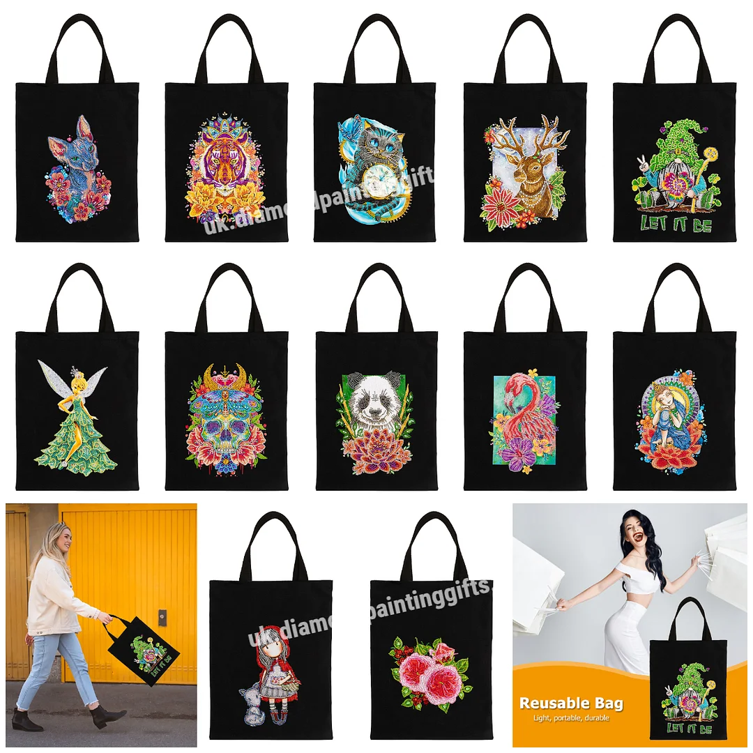 DIY Diamond Painting Eco-Friendly Canvas Bag