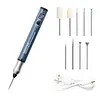  Rechargeble Engraving Pen with Bits Mini Engrave Polishing Tool Kit Electric Engraver Etching Pen for Jewelry Wood Resin Glass Ceramic Stone Metal Plastic Egg