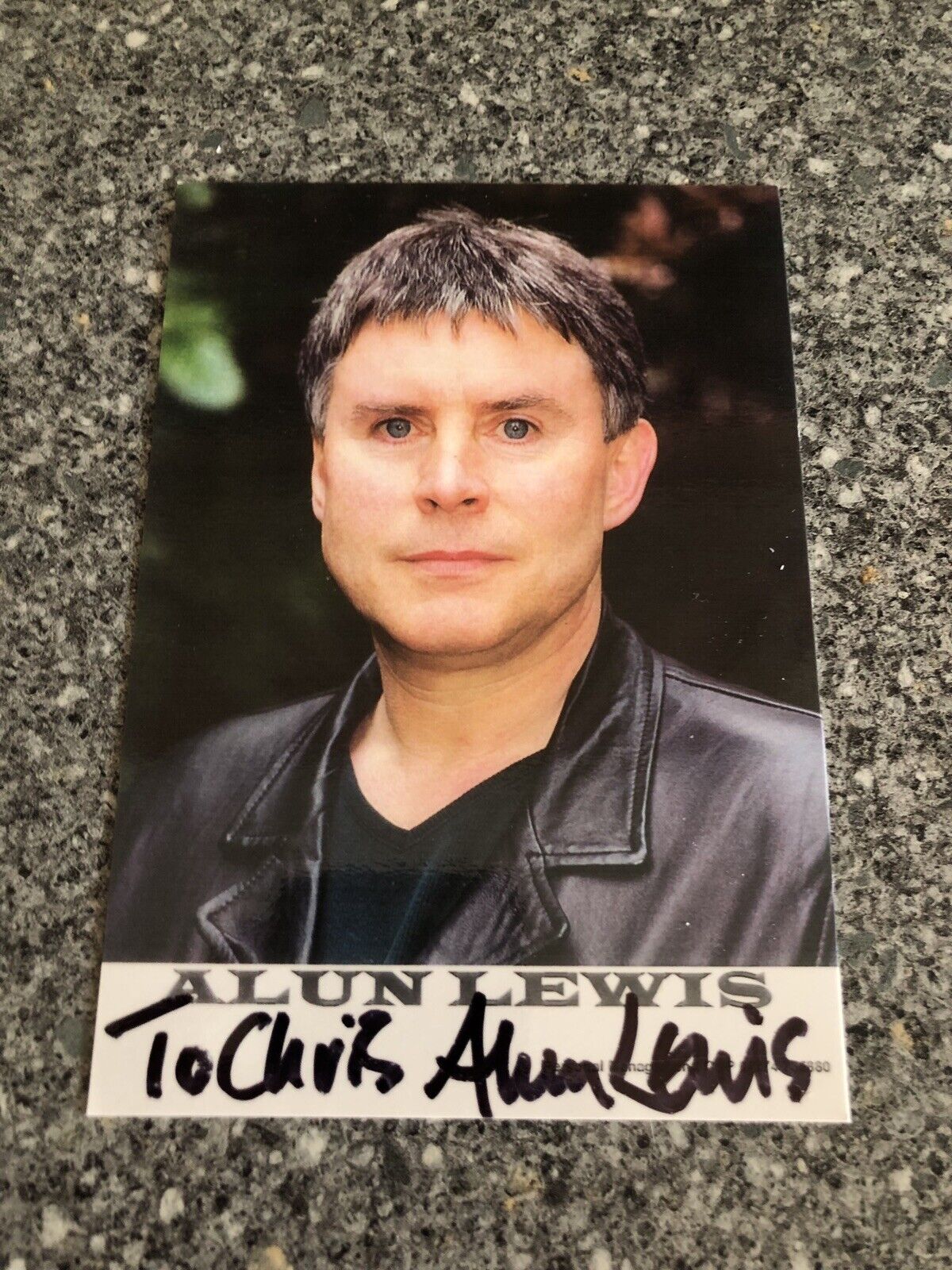 ALUN LEWIS (EMMERDALE) SIGNED Photo Poster painting