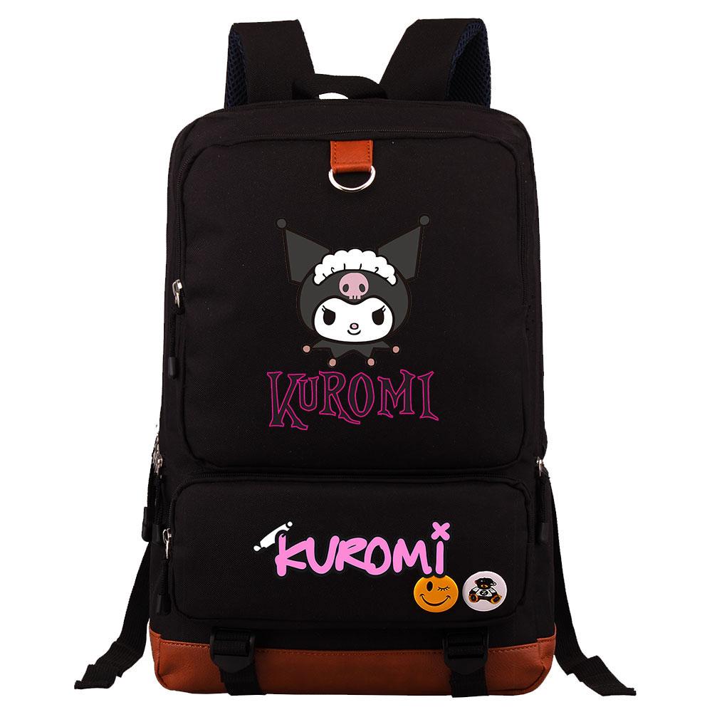 Mayoulove Kuromi Backpack Large Capacity Stylish Design for School and Outdoor Adventures-Mayoulove