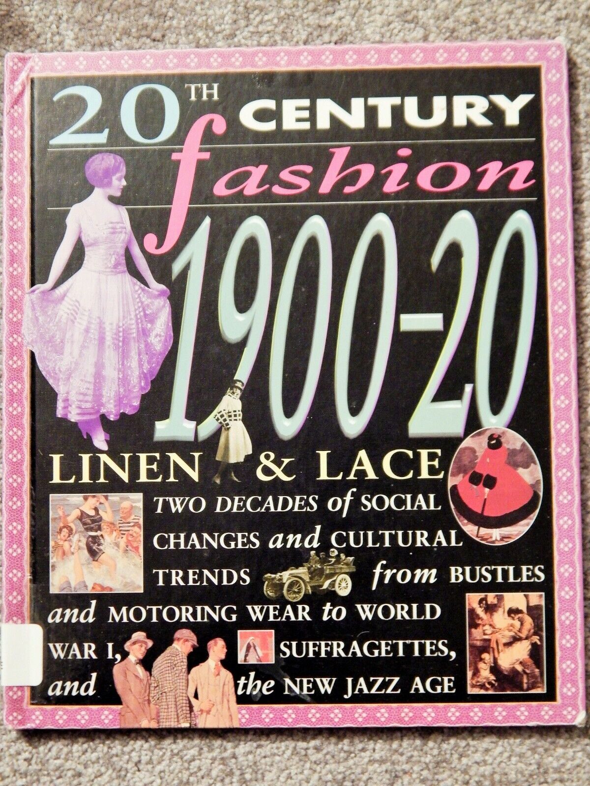 20TH CENTURY FASHION 1900-20 LINE & LACE HB BOOK, SUE MEE, VINTAGE Photo Poster paintingS, RARE