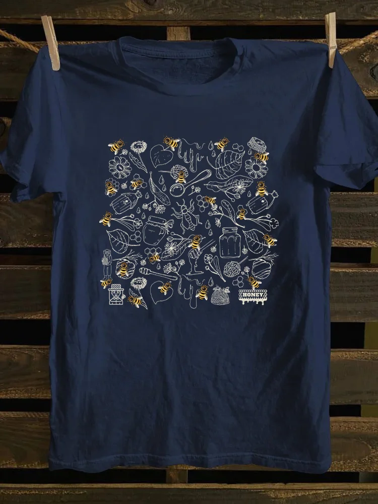 Vintage Bee Botanical T-shirt