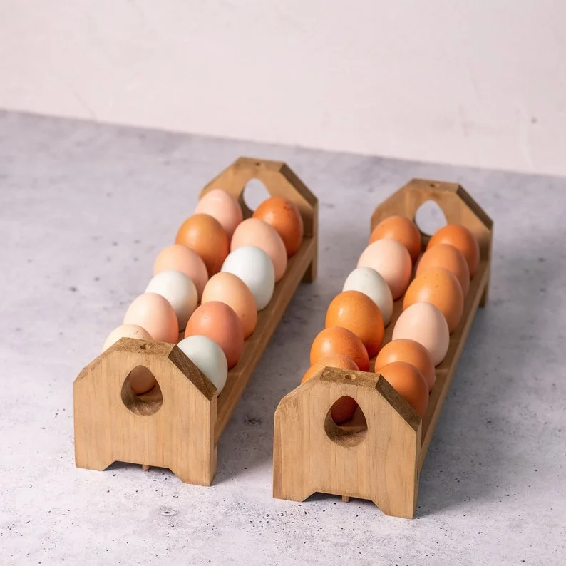Farmhouse Stackable Wood Egg Holder-Best Gifts for Farmhouse Lovers