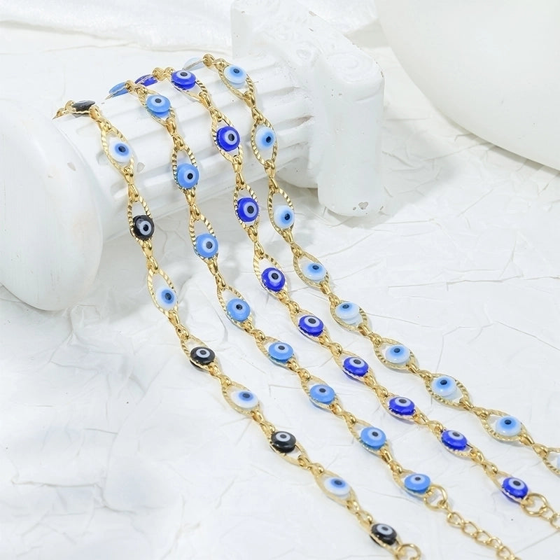 Vacation Devil’s Eye 304 Stainless Steel 14K Gold Plated Bracelets In Bulk