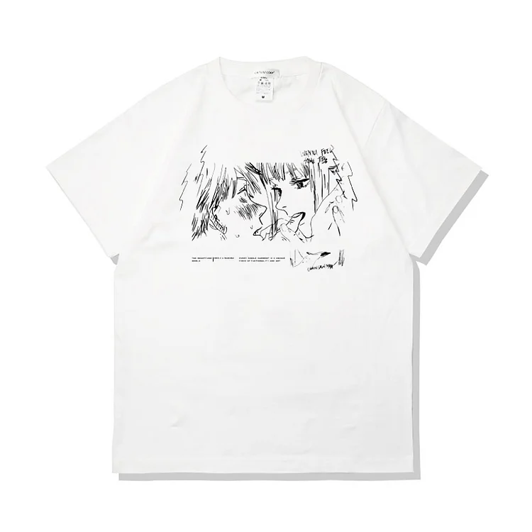Pure Cotton Chainsaw Man Manga Style Short Sleeve T-shirt weebmemes
