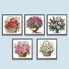 Flower Basket-Partial Special Shaped Diamond Painting 30*30CM