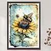(Big Size) Bee On Sunflower- 11CT Stamped Cross Stitch 40*60cm/15.75*23.62in