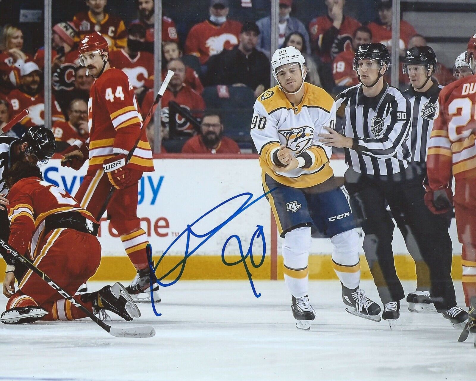 Mark Borowiecki Signed 8x10 Fight Photo Poster painting Nashville Predators Autographed COA