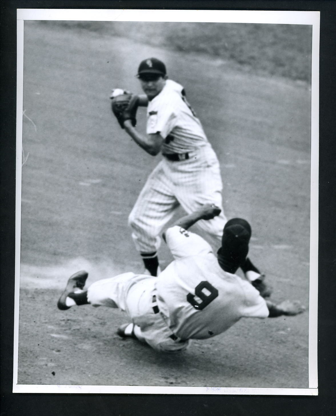 Chico Carrasquel & Luke Easter 1951 Press Photo Poster painting Chicago White Sox Indians