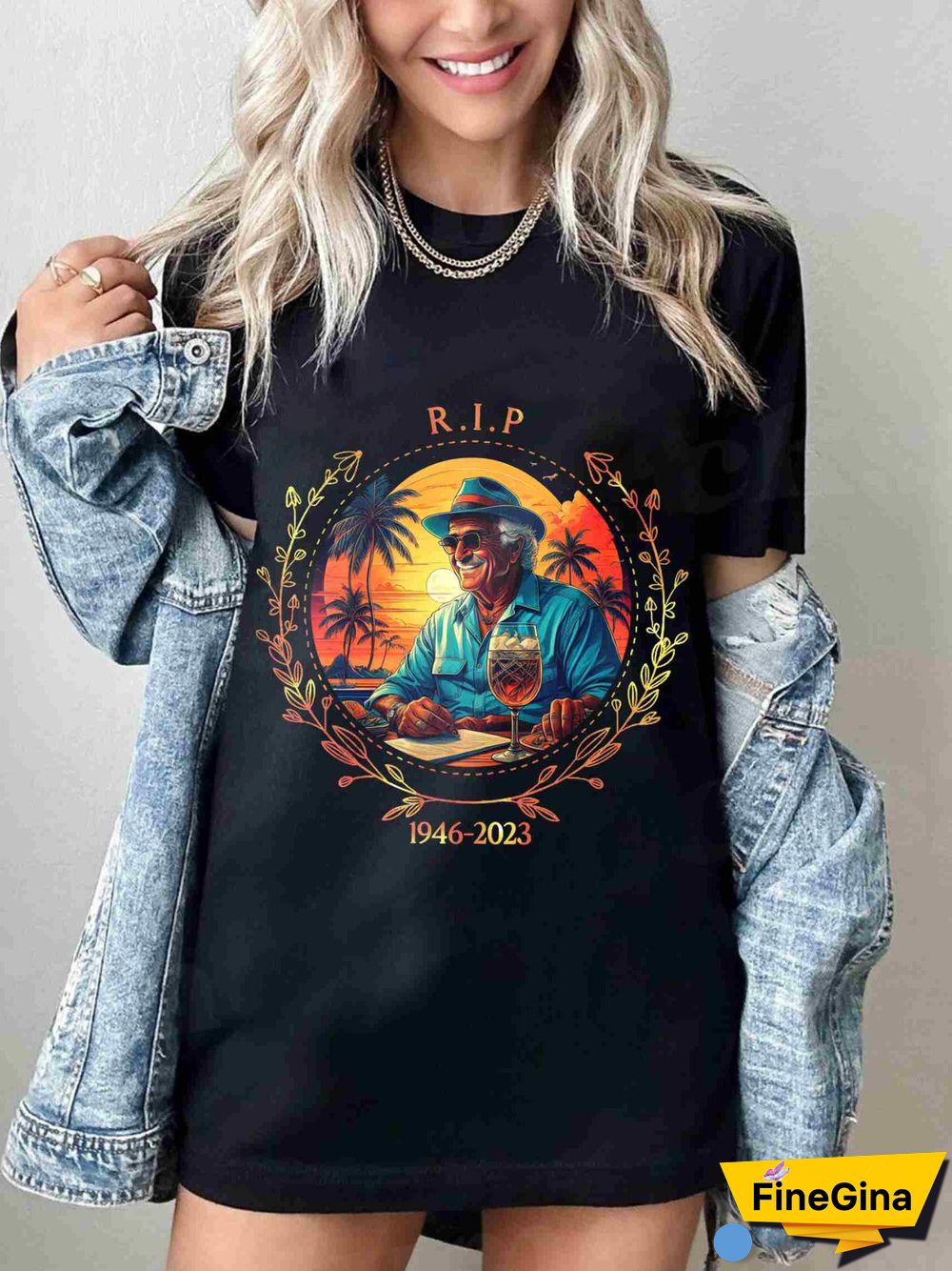 Women's Memorial RIP Jimmy 1946-2023 Print T-Shirt