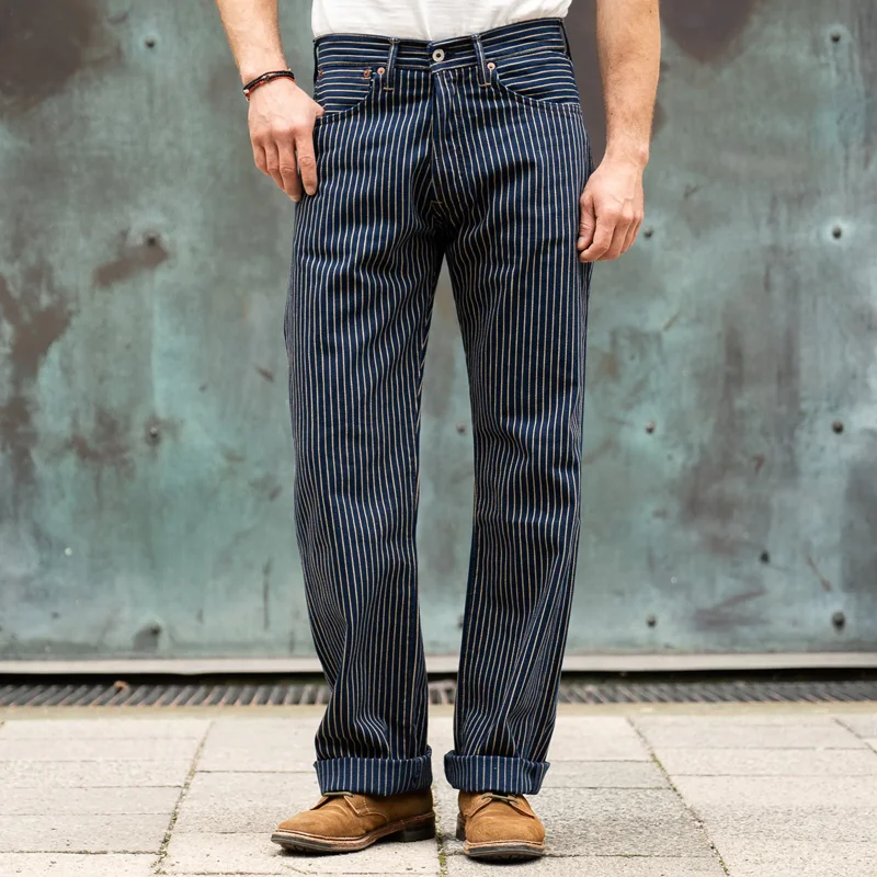 12oz Single Stripe Classic Straight Rinse Kirk Trousers